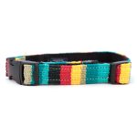 Hand woven dog collar made from cotton.