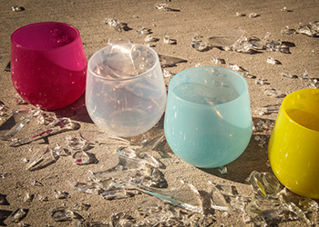 Set Of 2 Pcs Silipint Silicone Wine Glasses BPA-Free Unbreakable NEW 