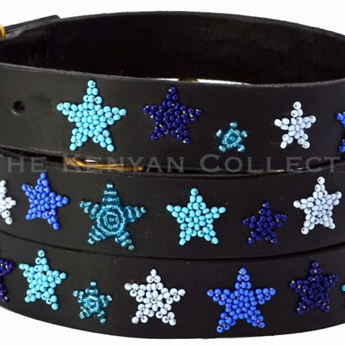 Kenyan Collection Indigo Stars Beaded Collar